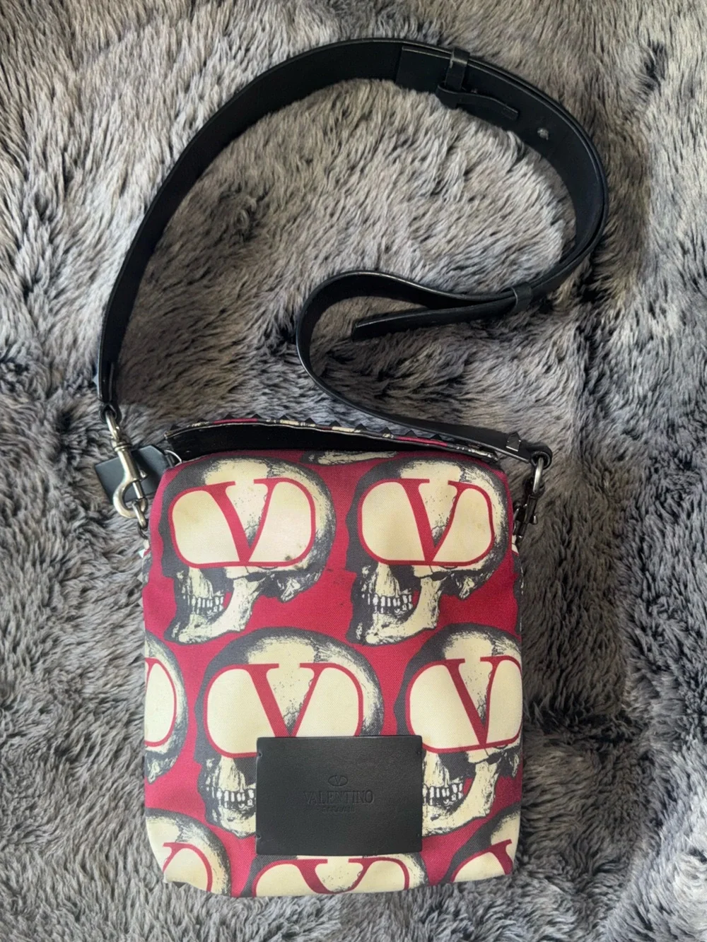 Valentino Garavani Skull VLogo Rockstud Crossbody Messenger Bag